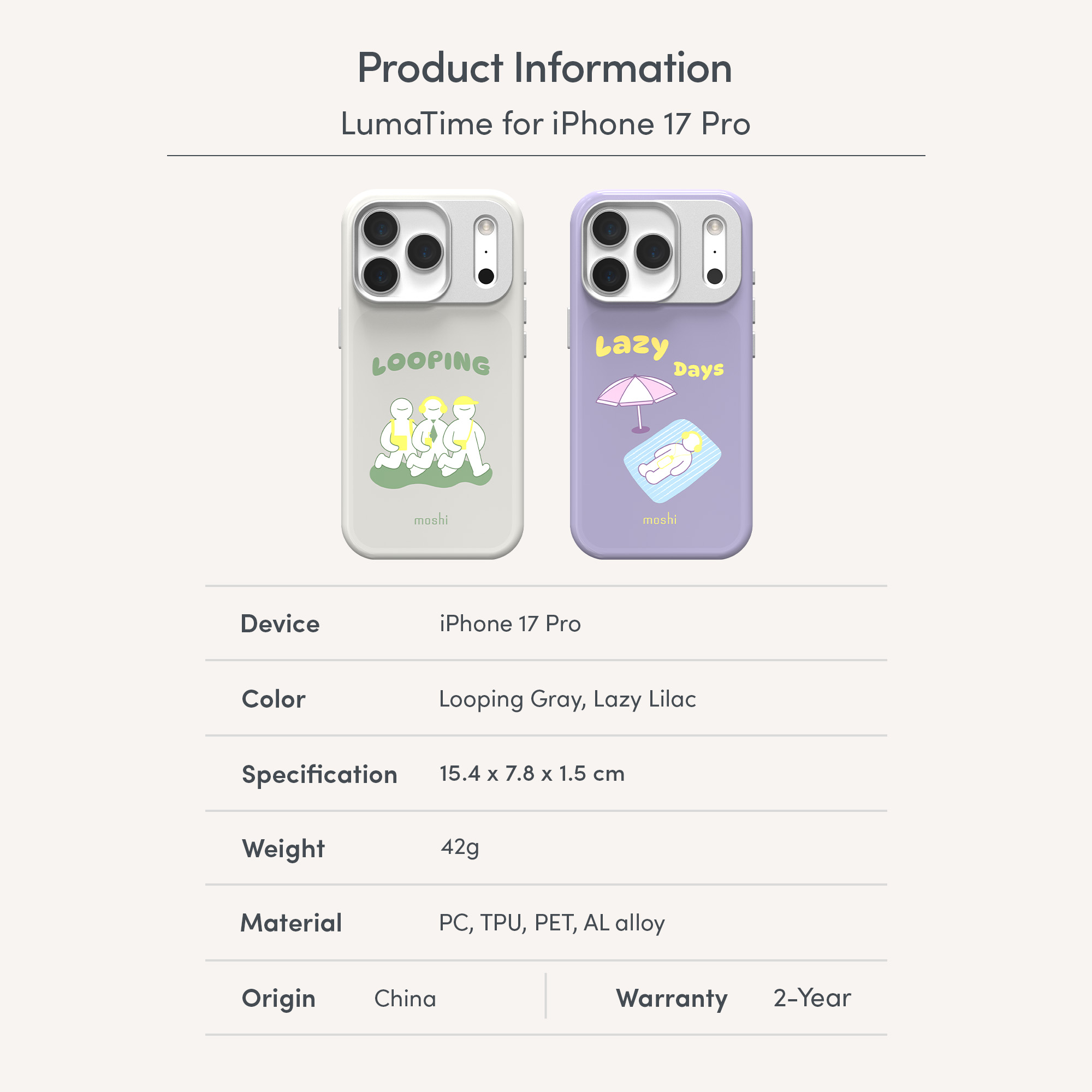LumaTime for iPhone 17 Pro - Looping Gray