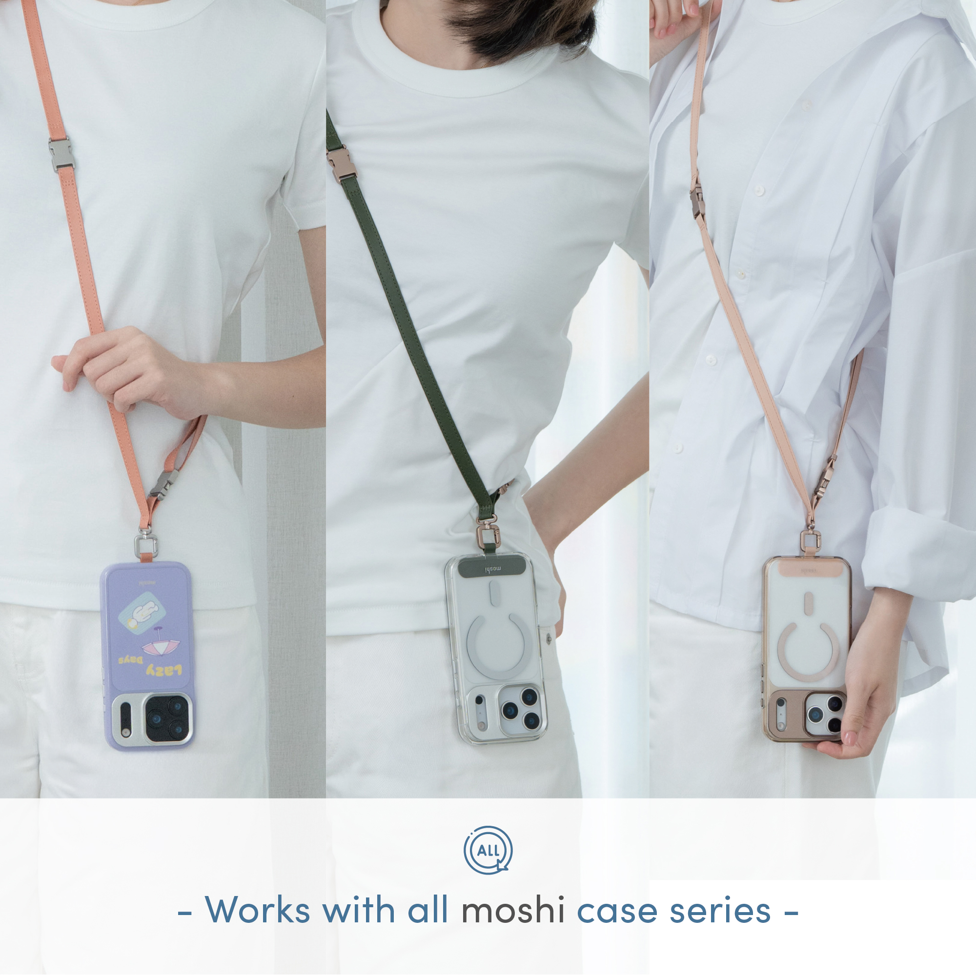 2-in-1 Wrist/Body Strap (PU) with Adapter - Milktea Brown