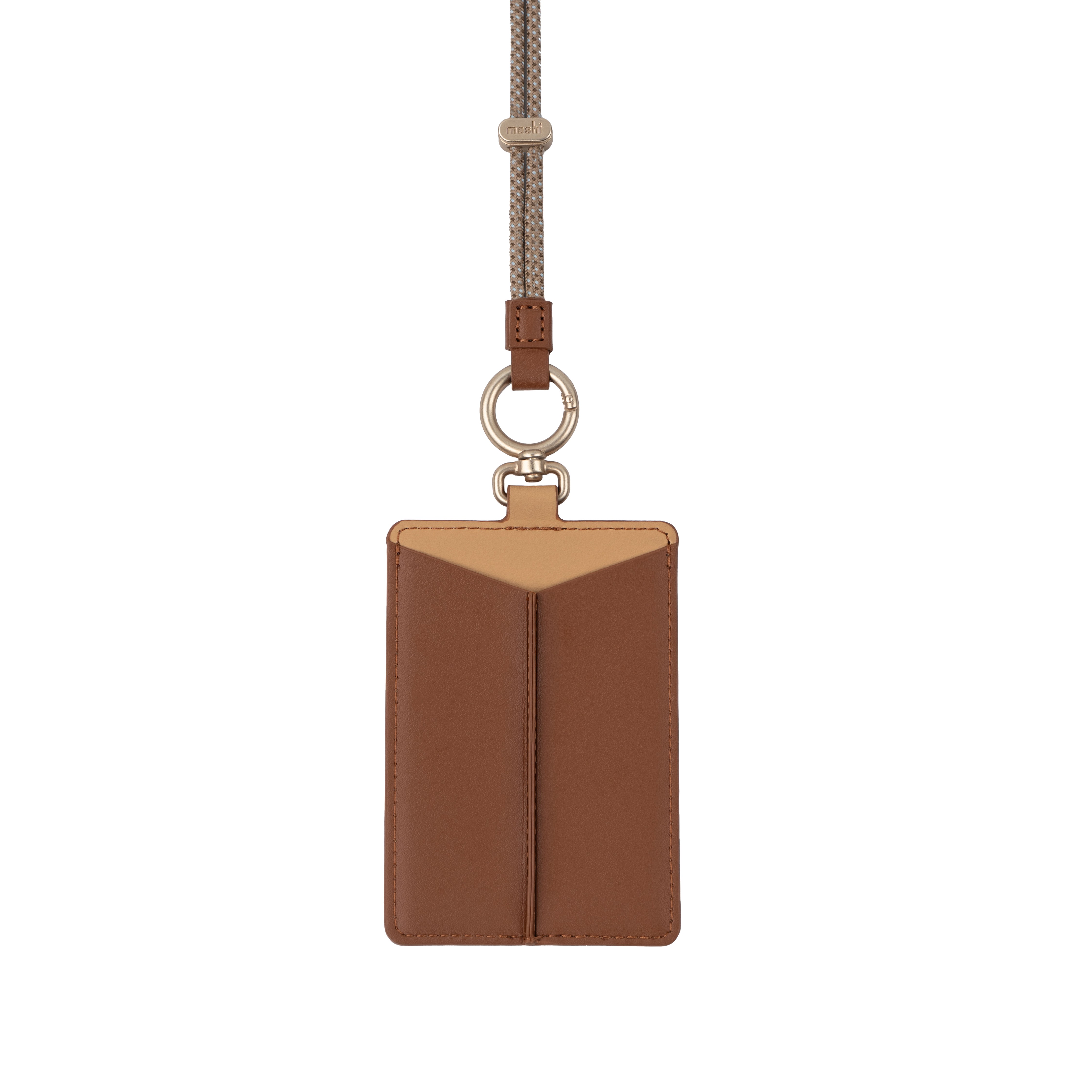 Flip ID/Badge Holder - Caramel Brown