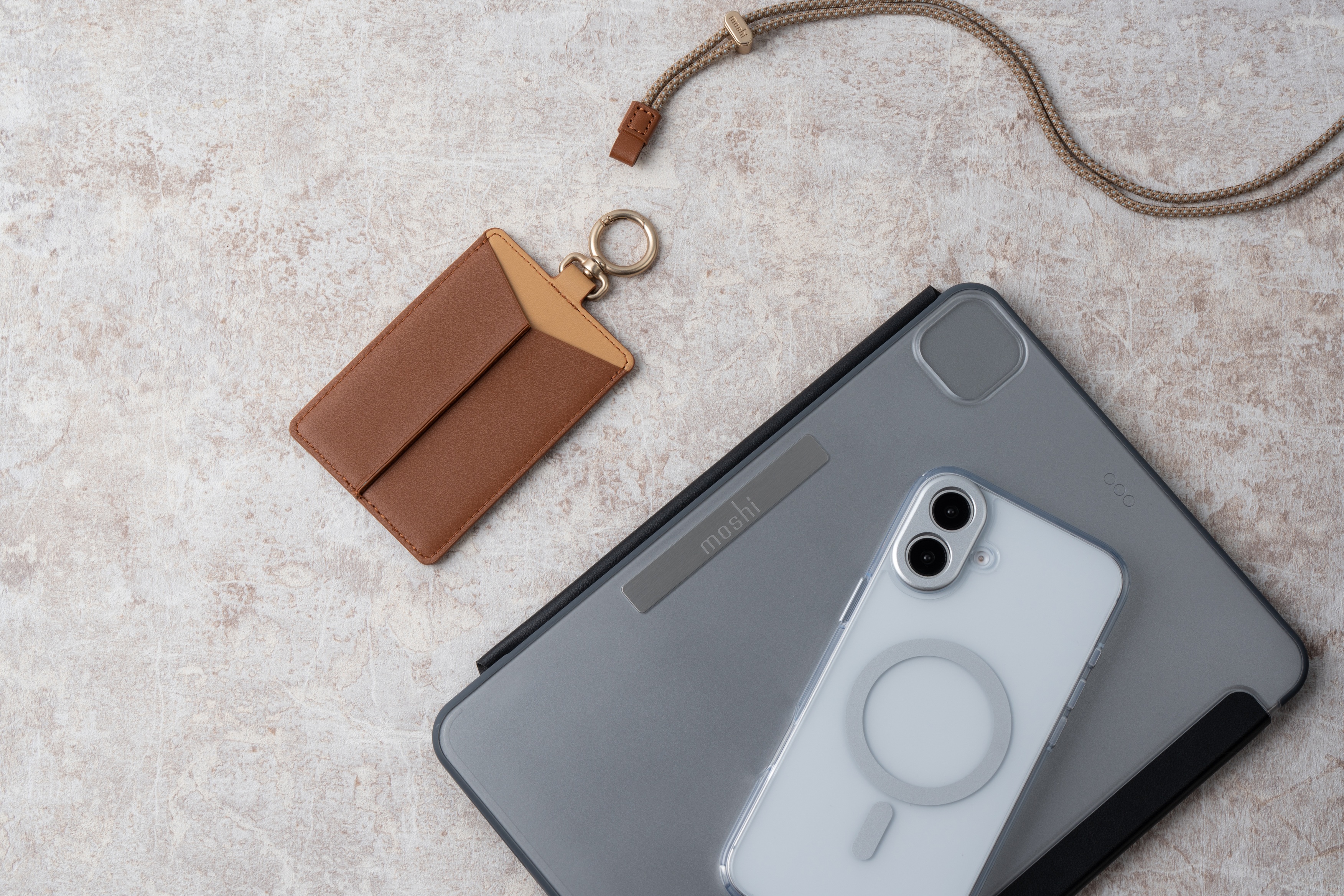 Flip ID/Badge Holder - Caramel Brown