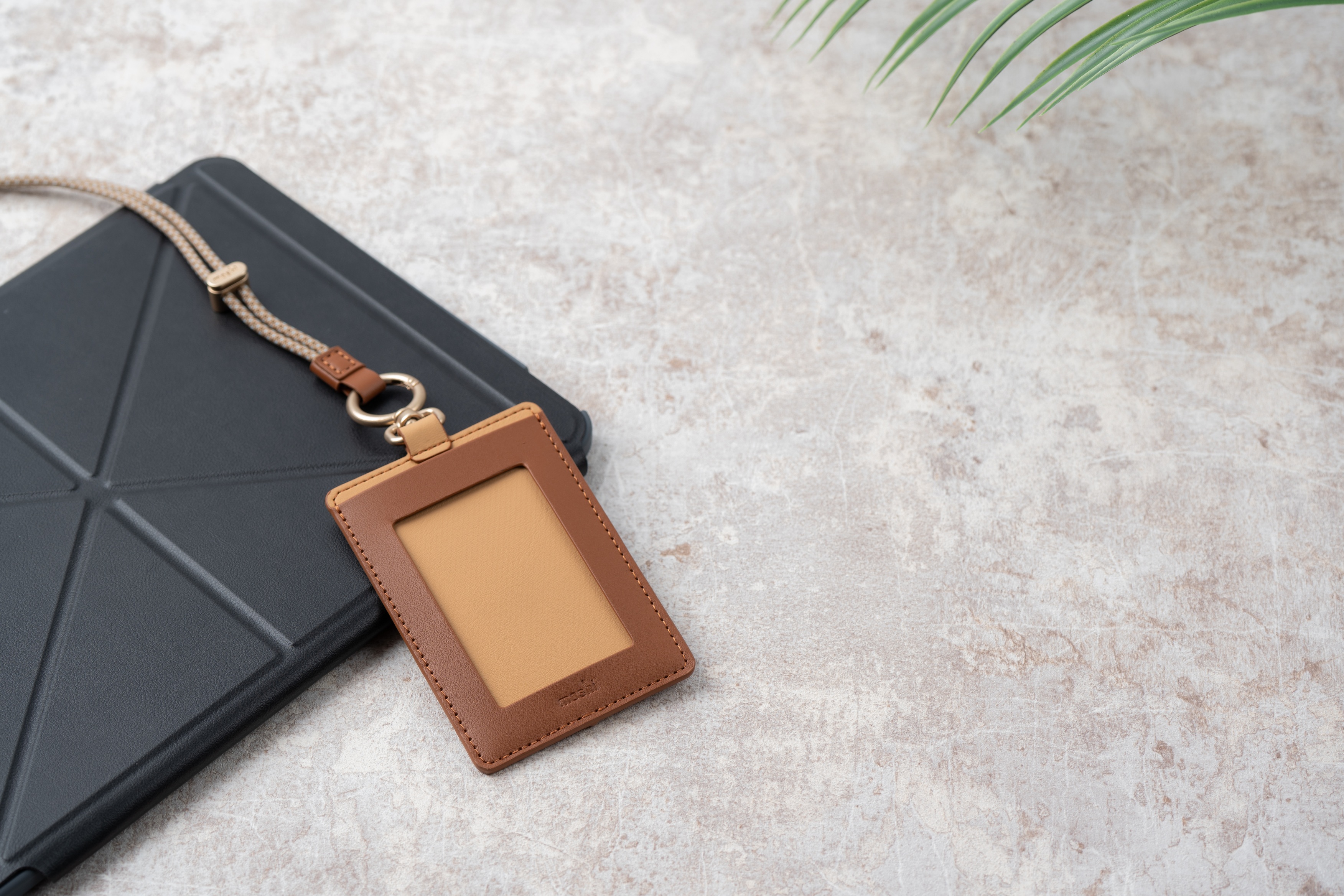 Flip ID/Badge Holder - Caramel Brown