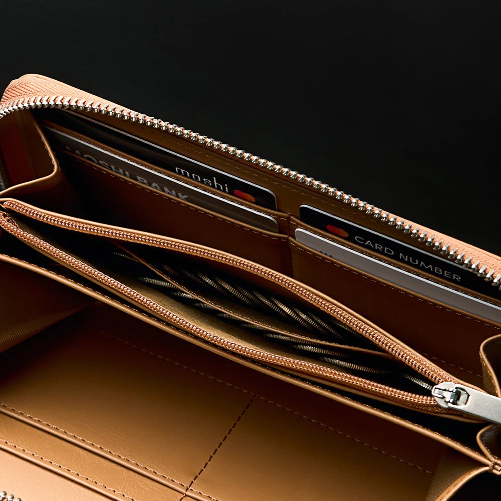 Folia Zip-Around Long Wallet - Caramel Brown