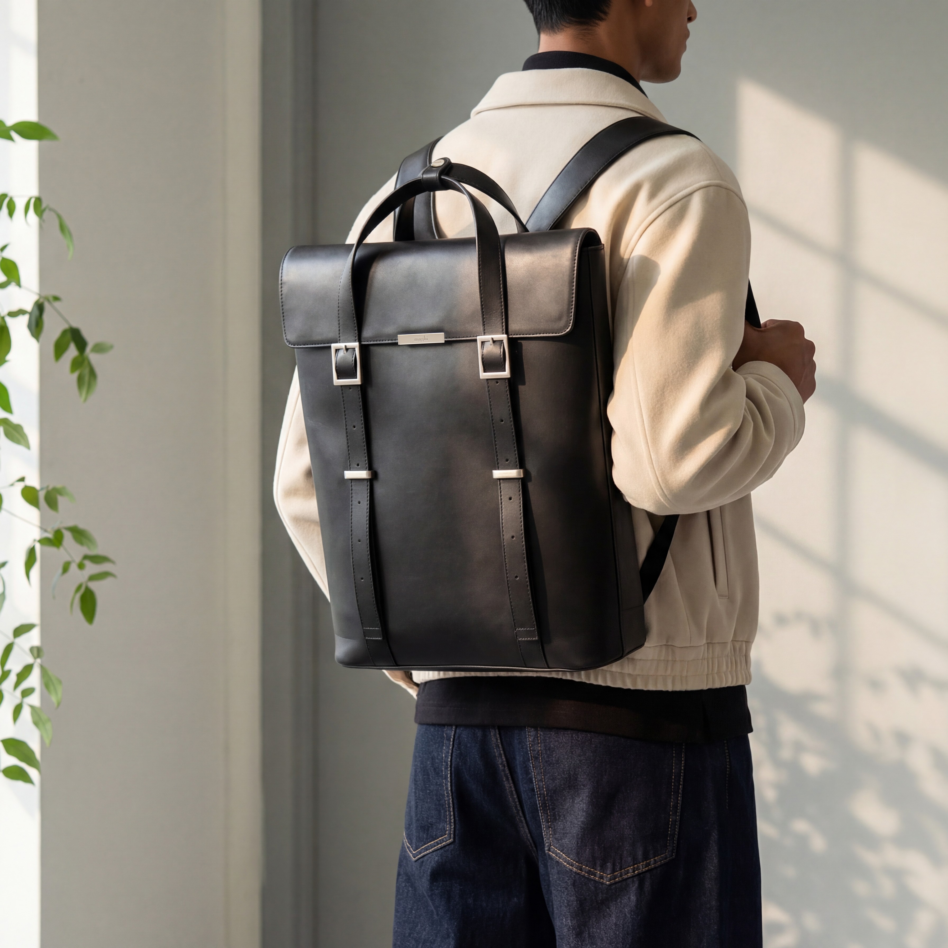 Aresta Convertible Tote - Jet Black