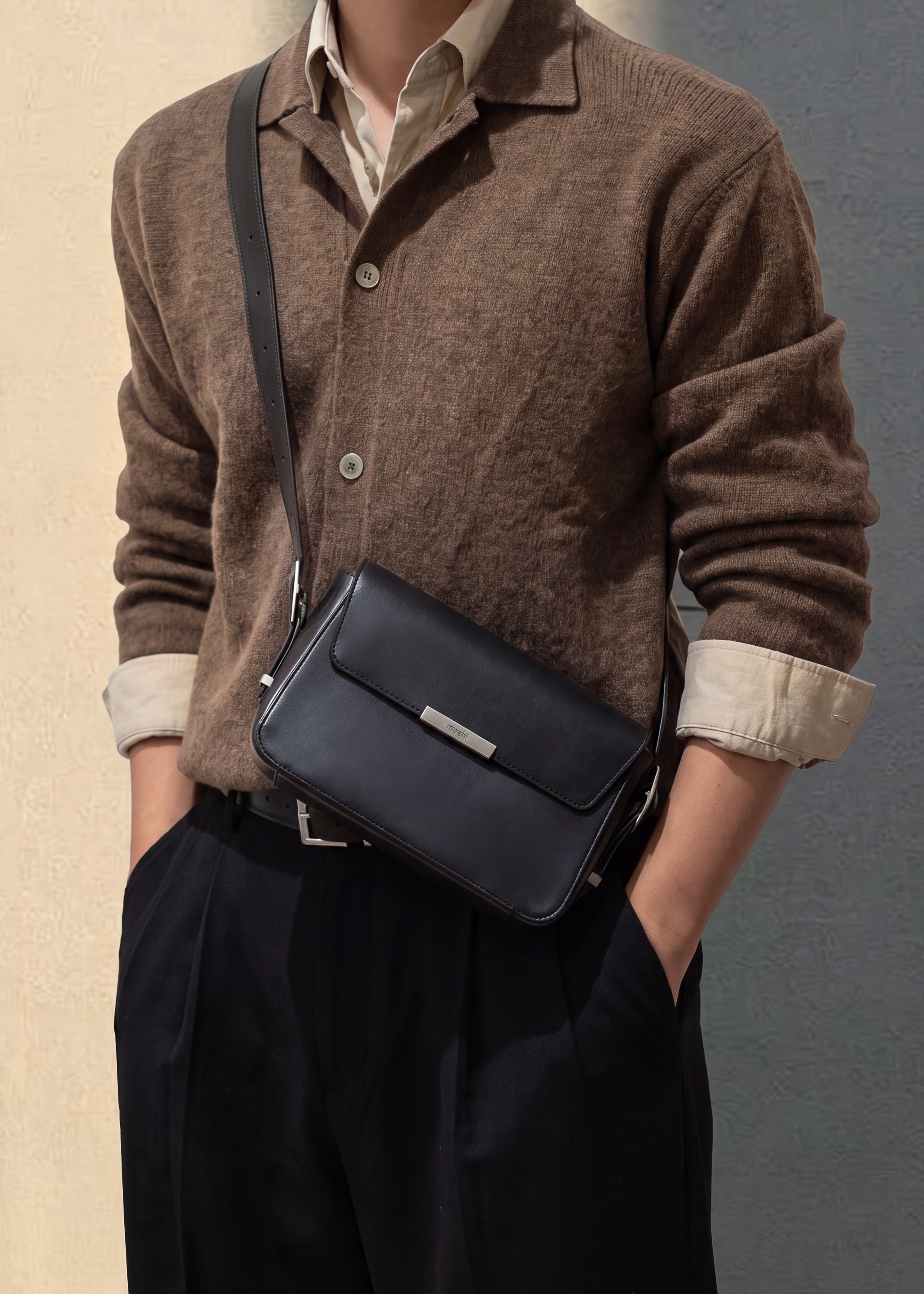 Aresta Crossbody Bag - Charcoal Black