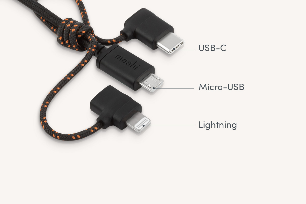 3-in-1 Universal Charging cable - Black