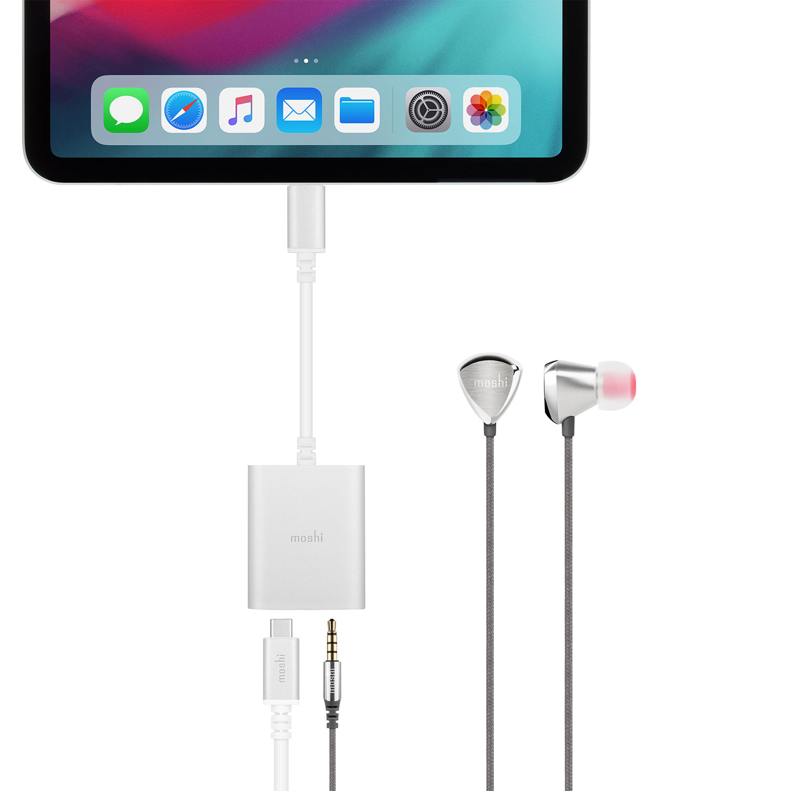 USB-C Digital Audio Adapter with Charging (Universal) - Silver