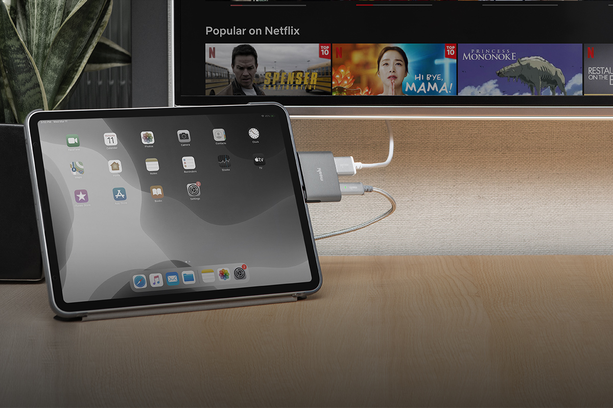 USB-C to HDMI Adapter with Charging - Titanium Gray