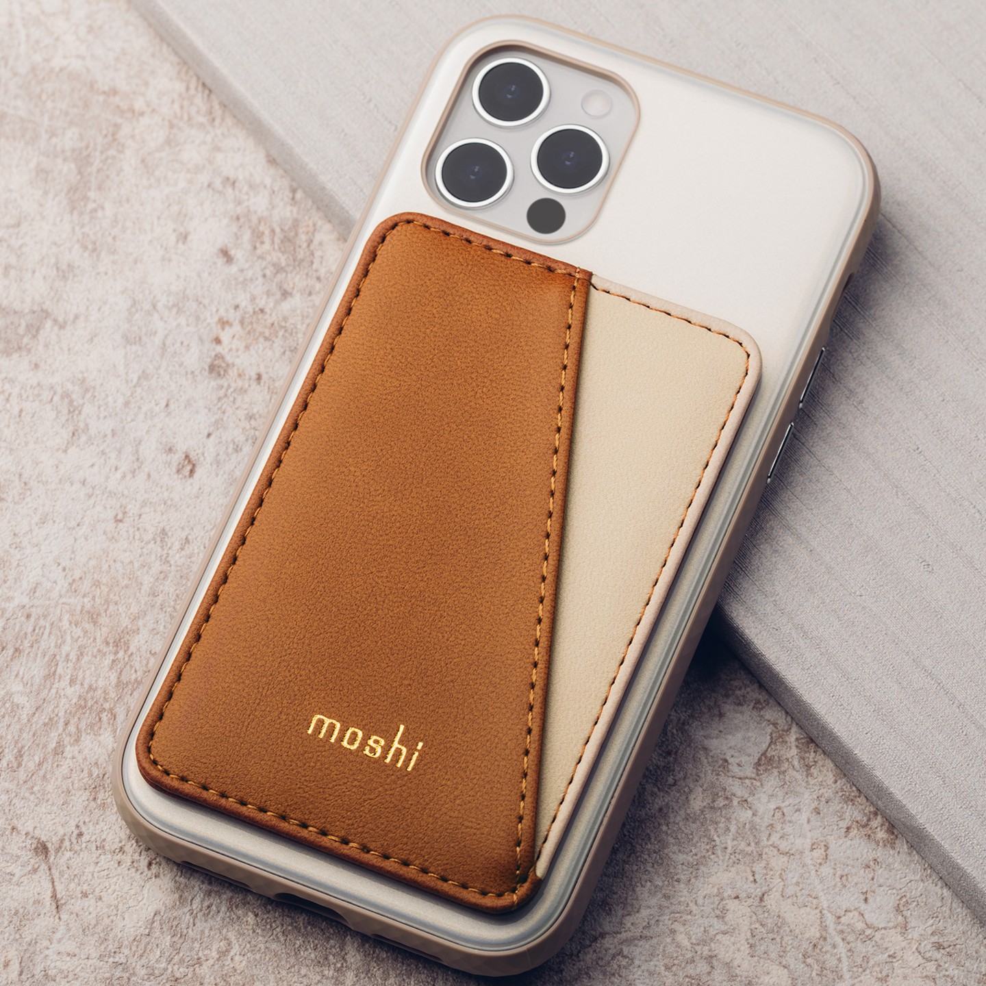 SnapTo? Slim Wallet - Caramel Brown