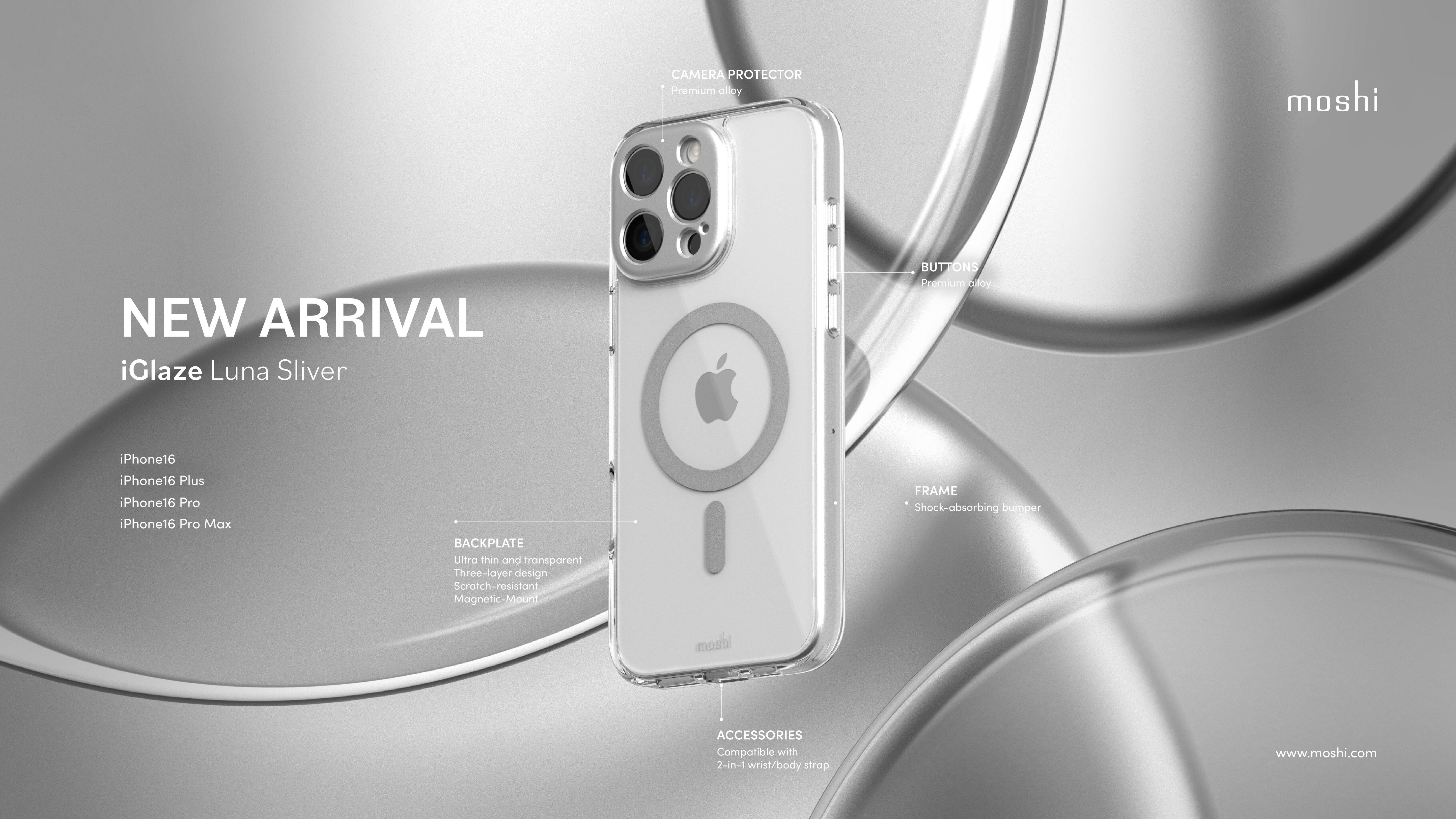 iGlaze for iPhone 16 Pro Max (MagSafe) - Luna Silver