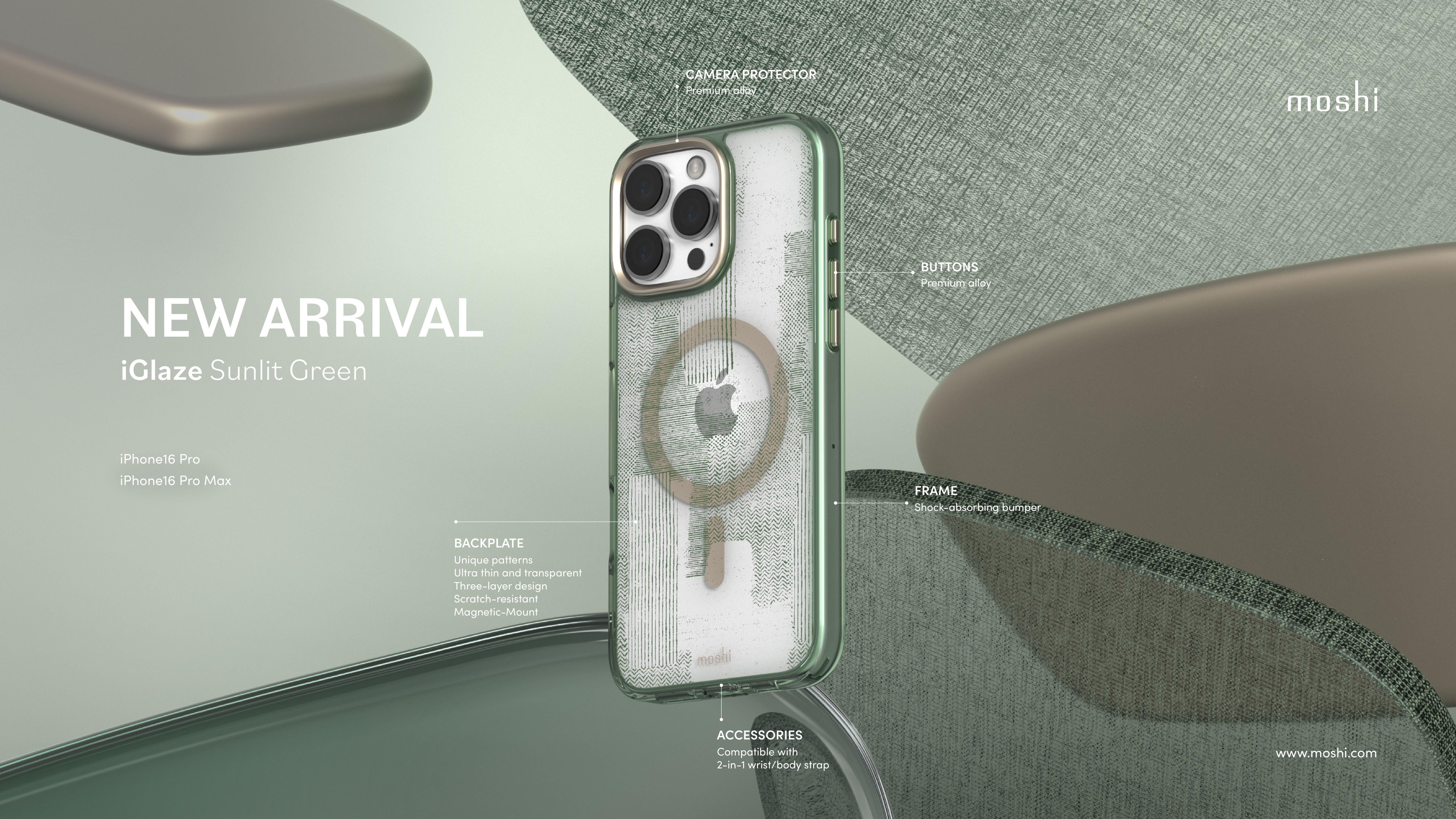 iGlaze for iPhone 16 Pro Max (MagSafe) - Sunlit Green