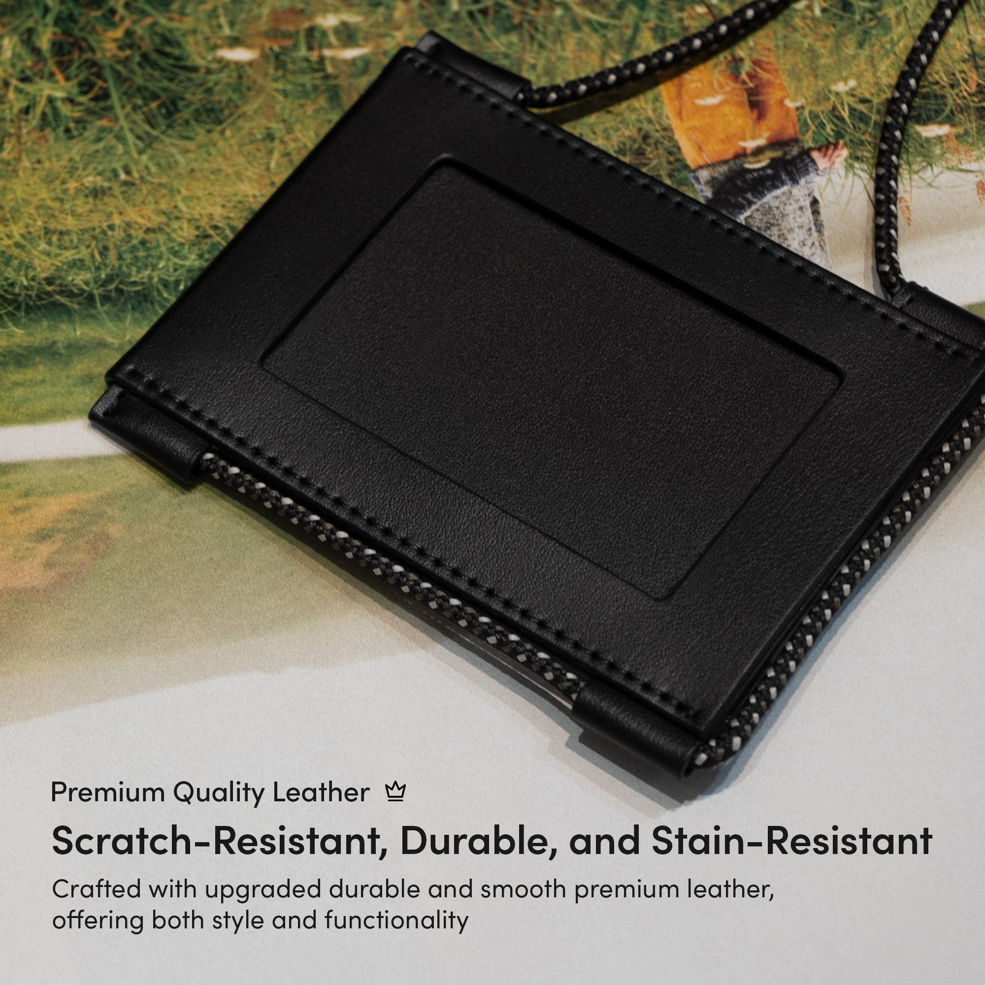 Dual-Sided Vertical & Horizontal Badge/ID Holder - Midnight Black