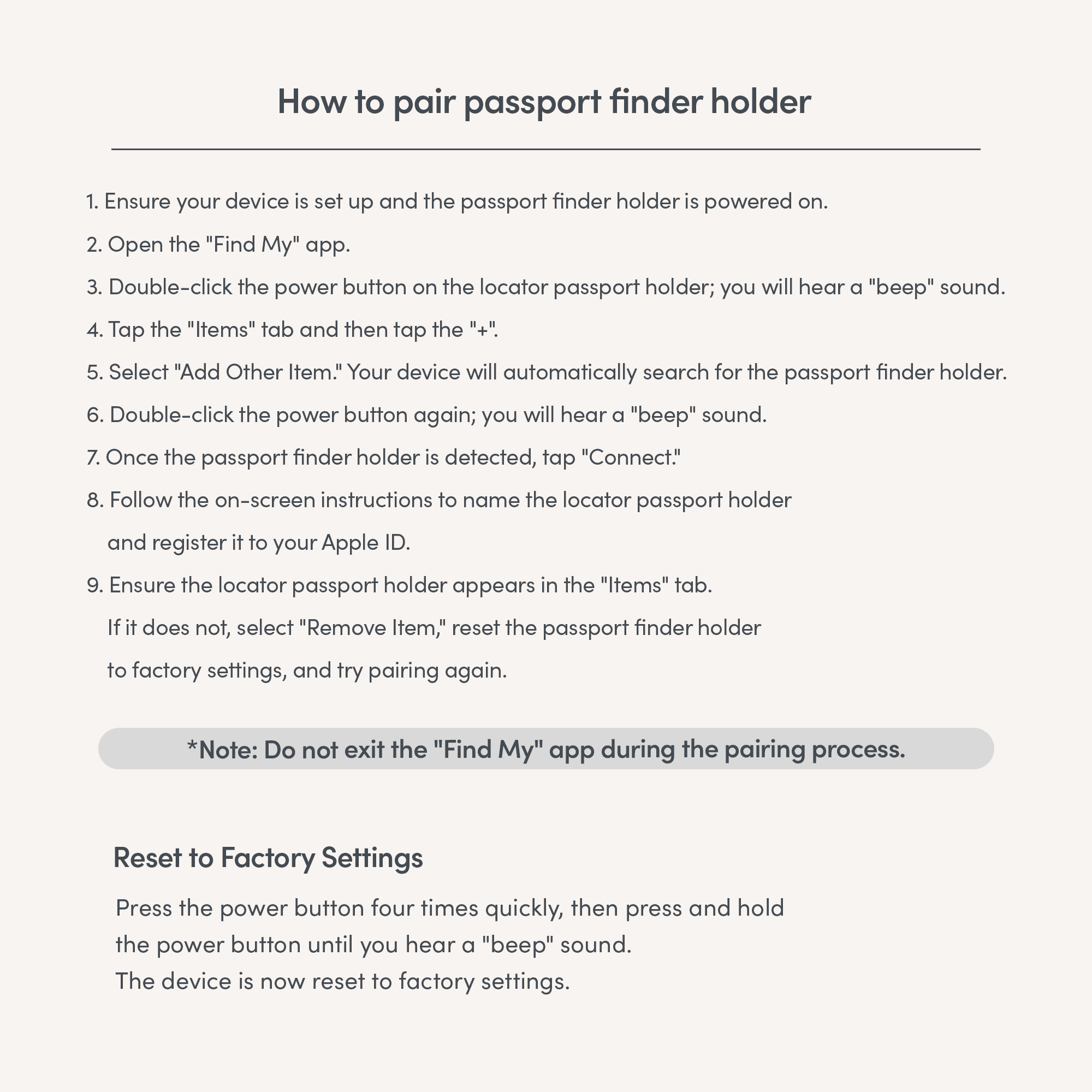 Passport Finder Holder - Midnight Blue